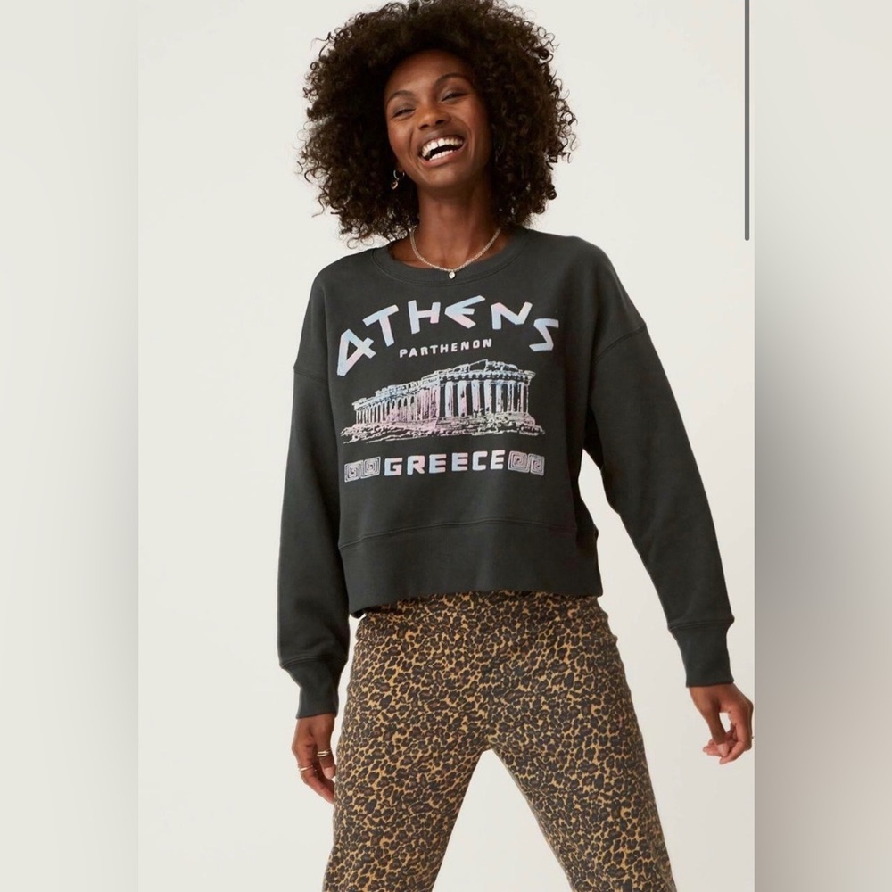 Daydreamer crew neck cropped sweatshirt